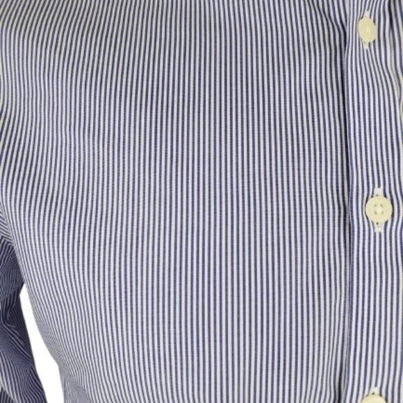 Charles Tyrwhitt men's blue and white stripe shirt size 16/34" - Picture 3 of 3